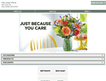 Tablet Screenshot of claycenterflowers.com